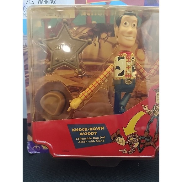 Toy Story Knock-Down Woody Action Figure ThinkWay Disney Pixar 1995  NEW Vintage - Picture 2 of 5
